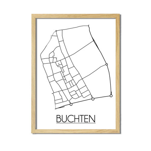 Buchten Plattegrond poster 