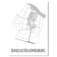 Bunschoten-Spakenburg Plattegrond poster