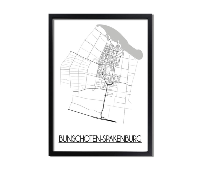 Bunschoten-Spakenburg Plattegrond poster