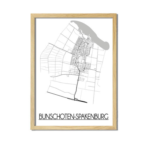 Bunschoten-Spakenburg Plattegrond poster 