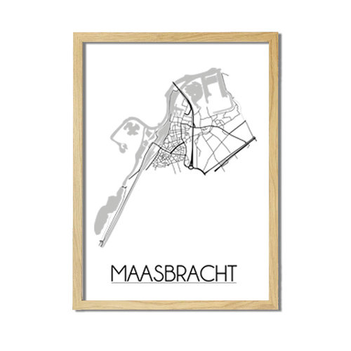 Maasbracht Plattegrond poster 