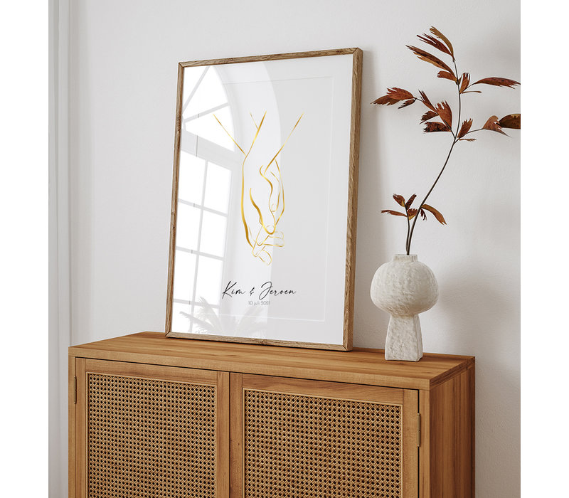 Hochzeitsposter Braut und Bräutigam Goldfolie - Hochzeitsgeschenk personalisiert - Copy