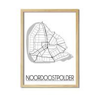 Noordoostpolder Plattegrond poster