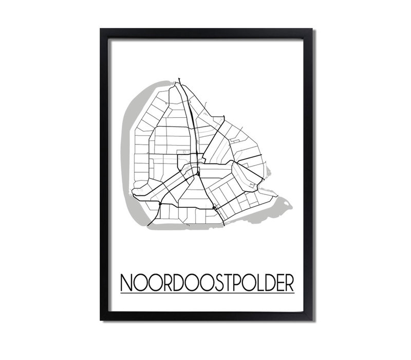 Noordoostpolder Plattegrond poster