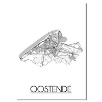 Oostende Plattegrond poster