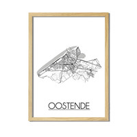 Oostende Plattegrond poster