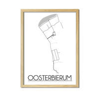 Oosterbierum Plattegrond poster