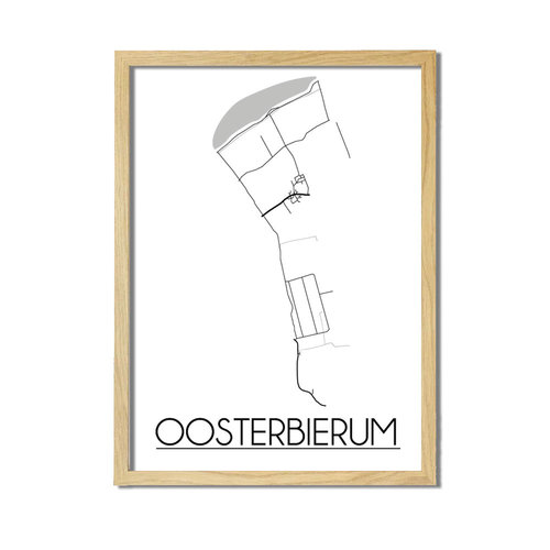 Oosterbierum Plattegrond poster 