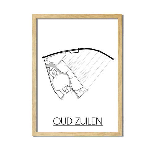 Oud Zuilen Plattegrond poster 