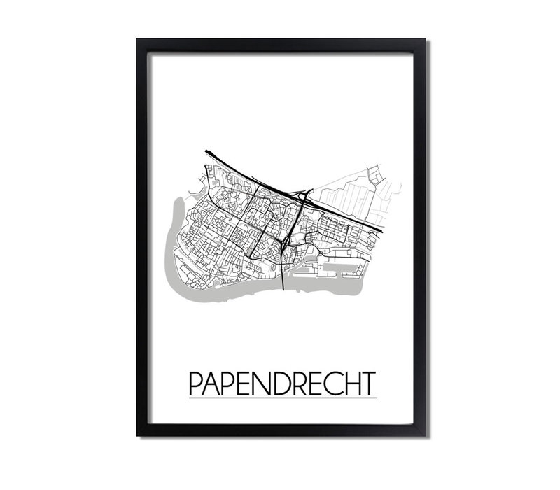Papendrecht Plattegrond poster