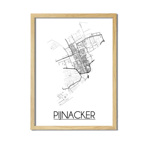 Pijnacker Plattegrond poster 