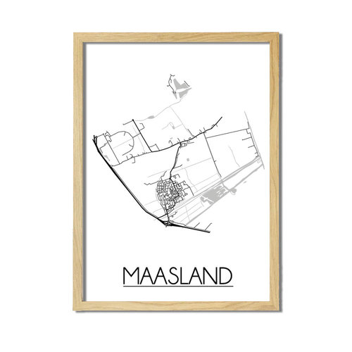 Maasland Plattegrond poster 