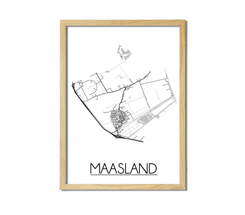 Maasland Plattegrond poster