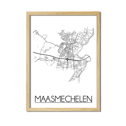 Maasmechelen Plattegrond poster 