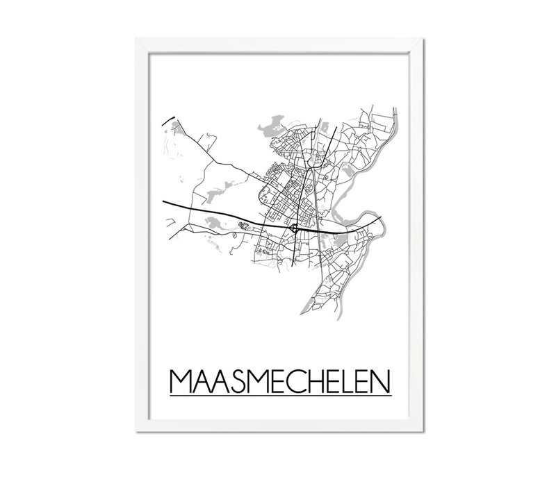 Maasmechelen Plattegrond poster