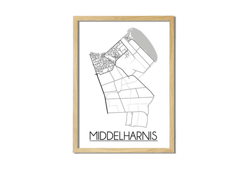 DesignClaud Middelharnis Plattegrond poster