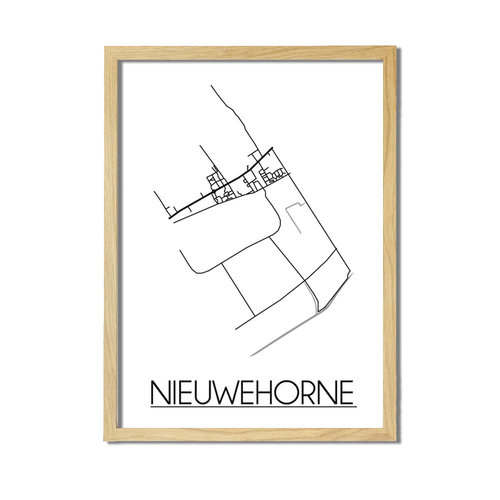 Nieuwehorne Plattegrond poster 