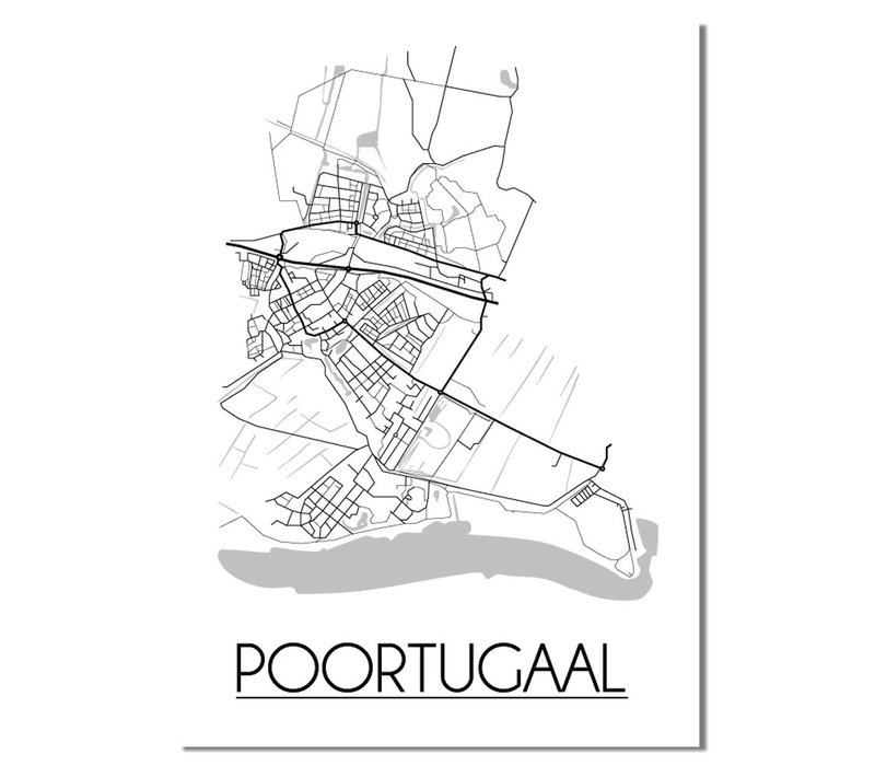 Poortugaal Plattegrond poster