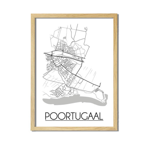 Poortugaal Plattegrond poster 