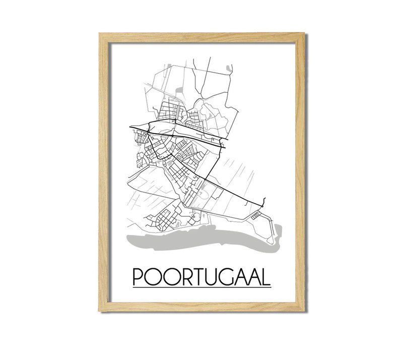 Poortugaal Plattegrond poster