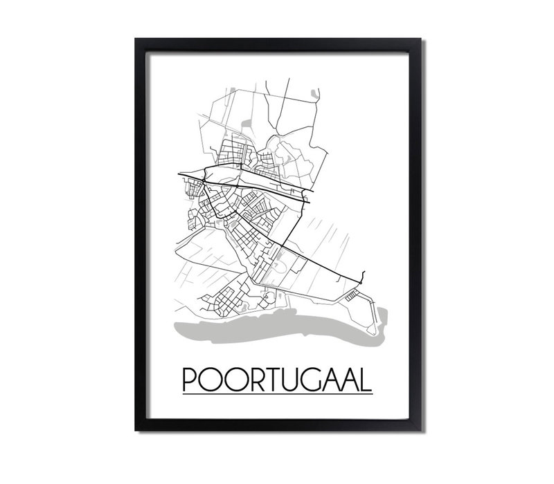 Poortugaal Plattegrond poster