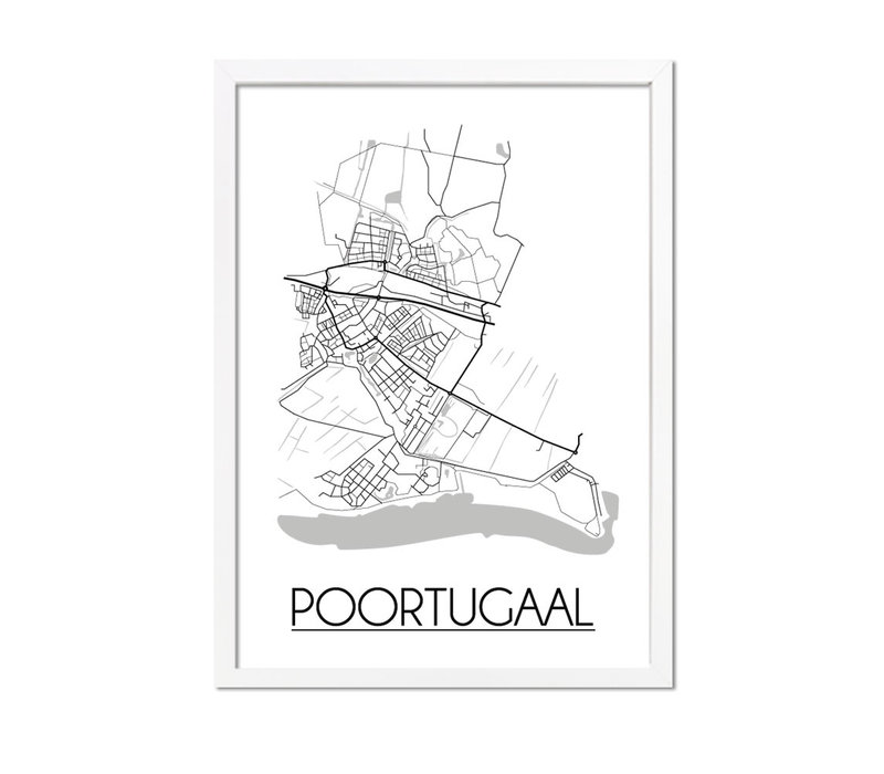 Poortugaal Plattegrond poster