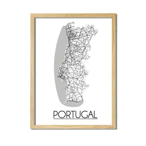 Portugal Plattegrond poster 