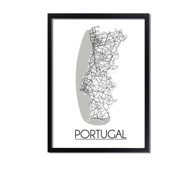 Portugal Plattegrond poster