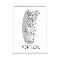 Portugal Plattegrond poster