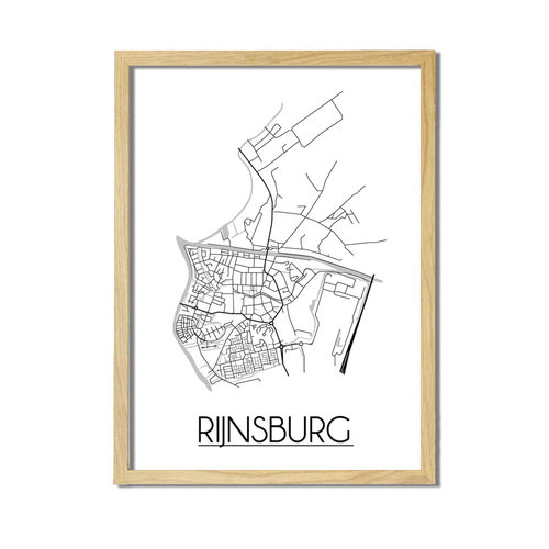 Rijnsburg Plattegrond poster 