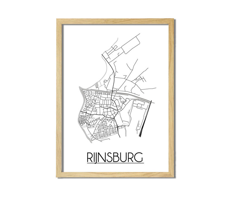 Rijnsburg Plattegrond poster