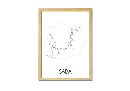 DesignClaud Saba Plattegrond poster