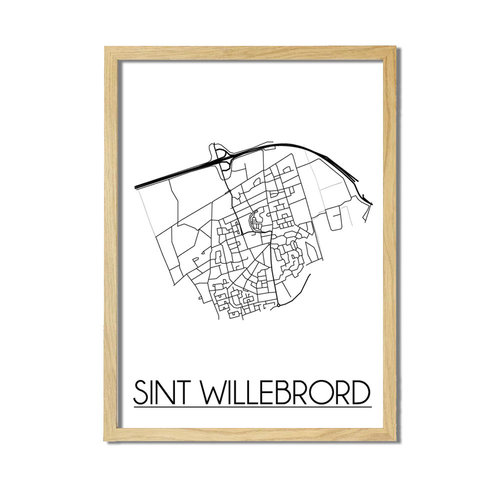 Sint Willebrord Plattegrond poster 