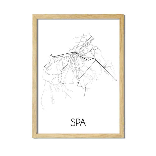 Spa Plattegrond poster 