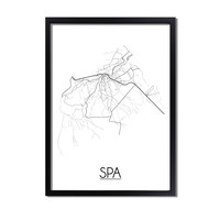 Spa Plattegrond poster