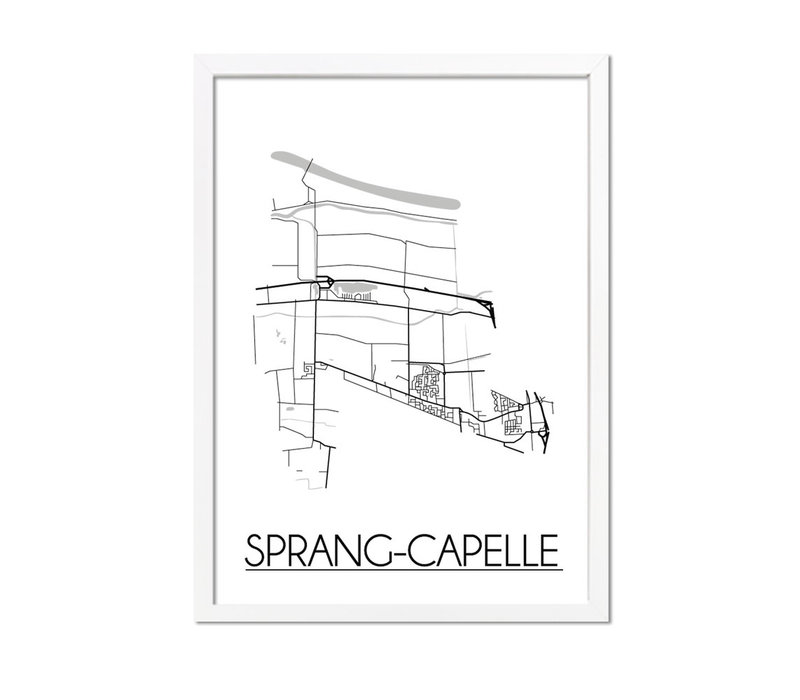 Sprang-Capelle Plattegrond poster