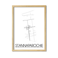 St Annaparochie Plattegrond poster