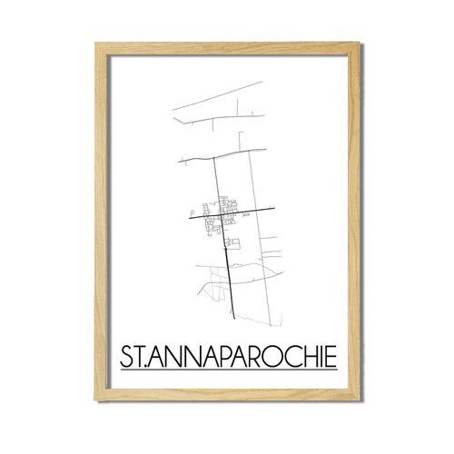 St Annaparochie Plattegrond poster 