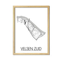 Velsen-Zuid Plattegrond poster