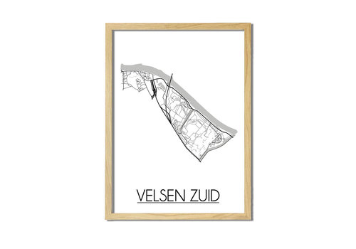 DesignClaud Velsen-Zuid Plattegrond poster