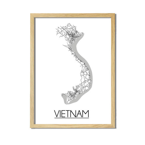 Vietnam Plattegrond poster 