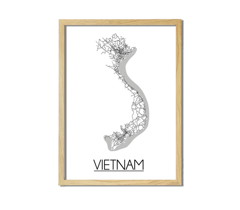 Vietnam Plattegrond poster