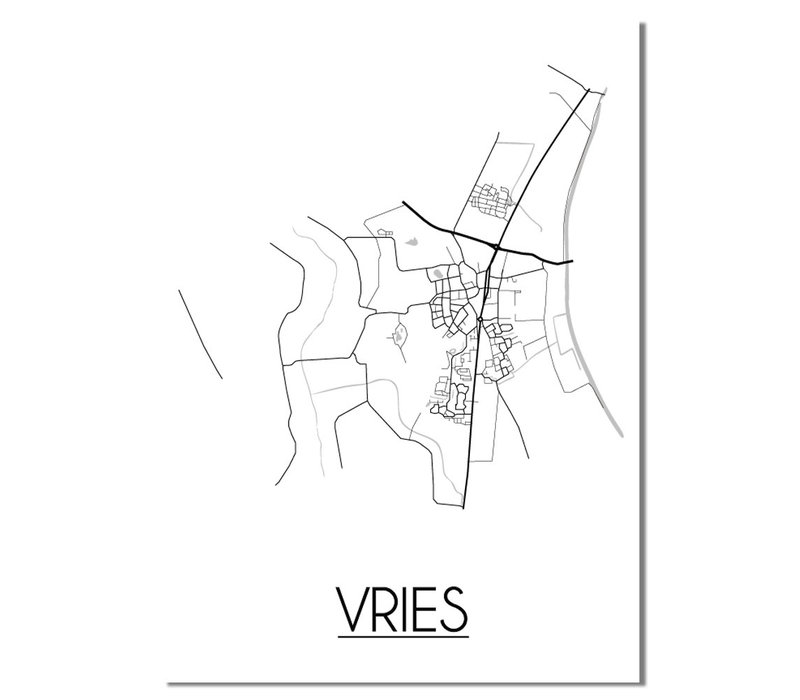 Vries Plattegrond poster