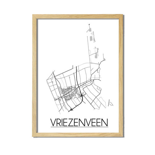 Vriezenveen Plattegrond poster 