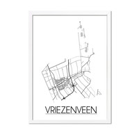 Vriezenveen Plattegrond poster