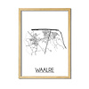 Waalre Plattegrond poster