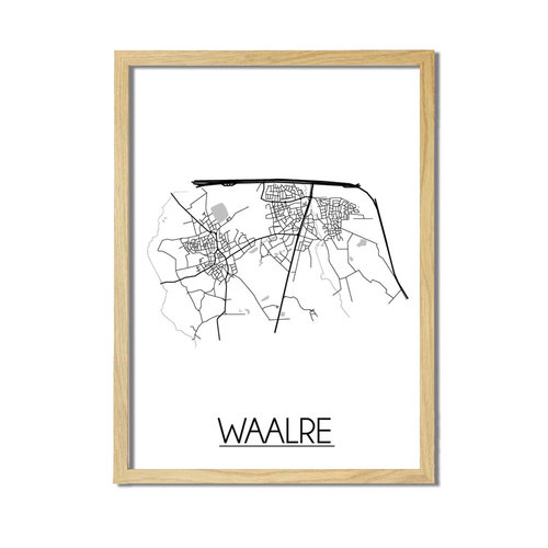 Waalre Plattegrond poster 