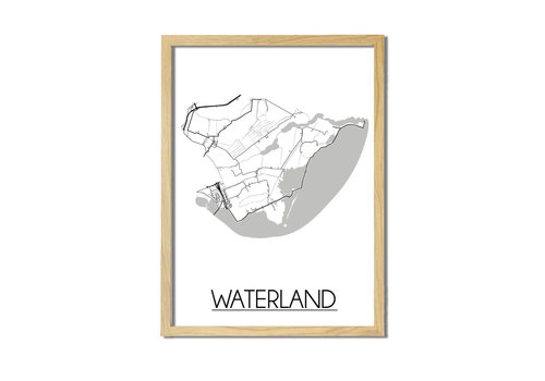DesignClaud Waterland Plattegrond poster