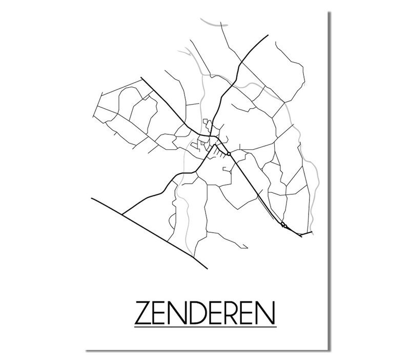 Zenderen Plattegrond poster