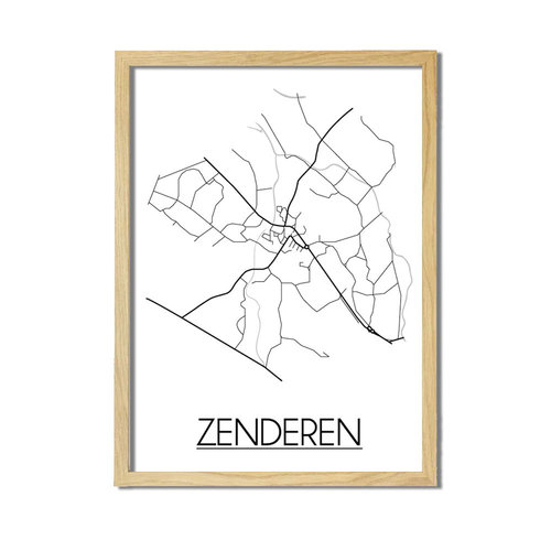 Zenderen Plattegrond poster 